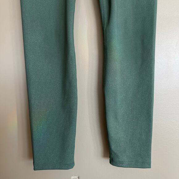Carbon38 Shine Powder 7/8 Leggings Evergreen Size XS High Waisted Shimmer Gym - Picture 11 of 16